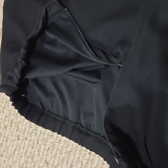 Chic Black Wide-Leg Pants With Sheer Outer Layer - Picture 15 of 15